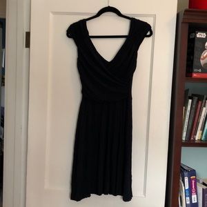 Soft Navy v-neck wrap style dress